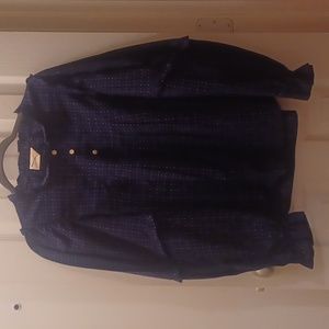 Universal Thread Blue Long Sleeve Top with 3 Buttons - Size XS